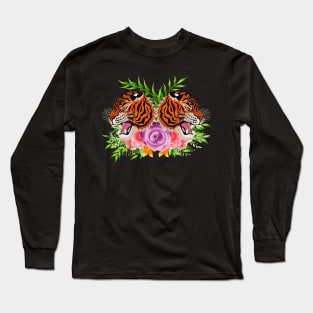 Floral Tiger Art Long Sleeve T-Shirt